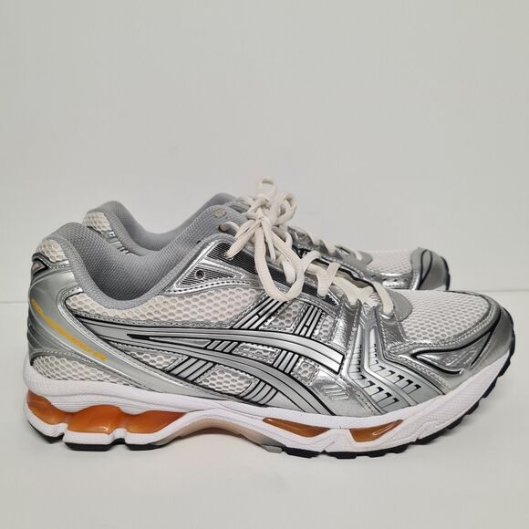 Asics Gel Kayano 14 Mens 10 Silver White Orange Activewear Athleisure Running main image 6
